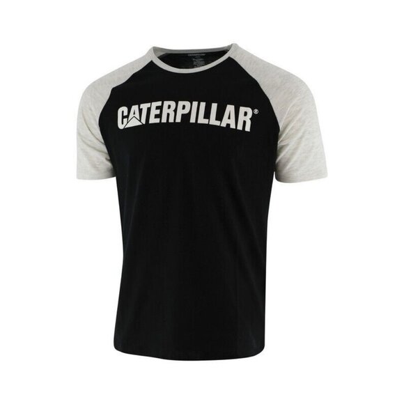 Caterpillar CAT Logo Team Tee T-Shirt Black Grey Men's Size XL NEW - Picture 1 of 2